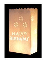 Kerzen Lichttüte Happy Birthday
