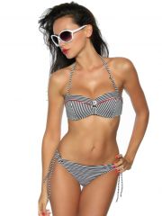 Bikini Set Push Up schwarz weiß