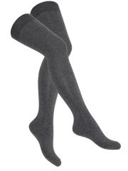 Overknees grau