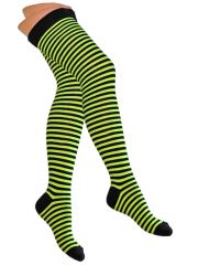 Overknees Pinestripes schwarz gelb