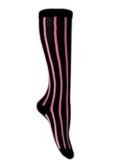 Kniestrümpfe stripes pink