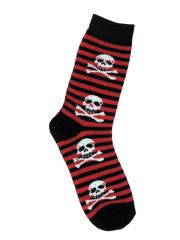 Socken Totenkopf gestreift Medium