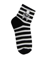 Socken skull gestreift weiß