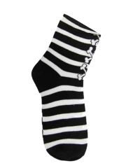 Socken weiß schwarz gestreift