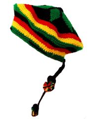 Rasta Mütze mit Bommel