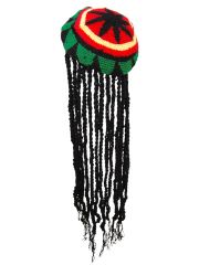 Rasta Mütze mit Dreadlocks