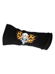 Armstulpen Totenkopf 8 mit Flammen