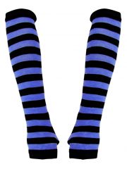 Armstulpen schwarz blau gestreift