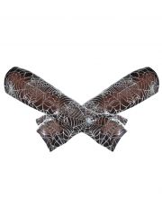 Armstulpen Spinnennetz transparent