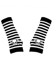 Armstulpen Totenkopf mit Knochen