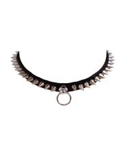 Leder Choker Halsband Conenieten und Ring
