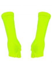 Fingerlose Stulpenhandschuhe gelb neon