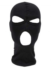 Sturmmaske dünn 3 Loch schwarz