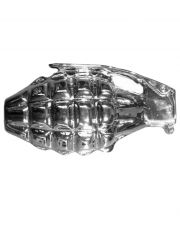 Gürtelschnalle Handgranate silver