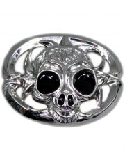 Gürtelschnalle Alien Totenkopf