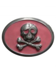 Gürtelschnalle Skull pink