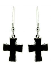 Ohrring Crucifix schwarz