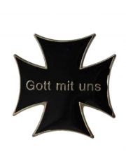 Anstecker Pin Eiserneskreuz Schwarz Gott mit uns