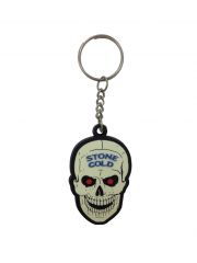Schlüsselanhänger Totenkopf Stone Cold aus Gummi