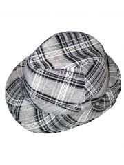 Clubstyle Trilby Hut grau Schotten Look