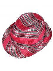 Clubstyle Trilby Hut rot Schotten Look