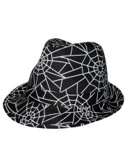 Clubstyle Trilby Hut Spinnennetz schwarz