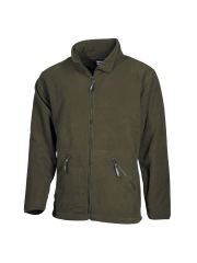 Fleece Jacke oliv mit Reisverschluss