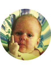 2 Button Hallo Mama