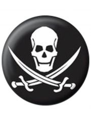 2 Button Skull mit Schwertern