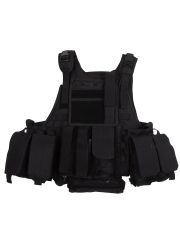 Tactical Weste schwarz mit Modular System