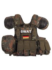 Taktische Weste Combat flecktarn mit Abwurfsystem