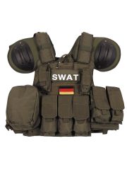 Taktische Weste Combat oliv mit Abwurfsystem