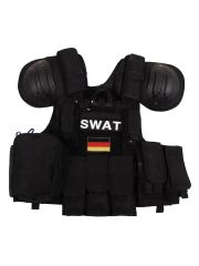 Taktische Weste Combat schwarz mit Abwurfsystem
