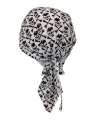 Bandana Cap Totenköpfe klein weiß
