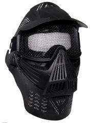 Gesichtsmaske Vollschutz schwarz mit Gitter