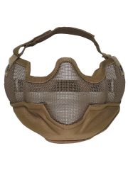 Halbschutz Gesichtsmaske coyote tan mit Gitter
