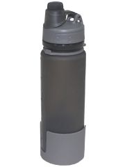 Faltbare Trinkflasche Silikon 0,5 l grau