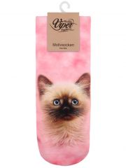 Sneaker Socken bedruckt süßes Kätzchen
