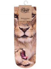 Sneaker Socken bedruckt Löwenmutter