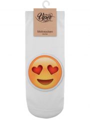 Sneaker Socken bedruckt Emoji Love