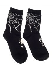 Socken Spinnennetz schwarz medium