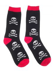 Socken Totenkopf weiß medium