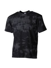 T-Shirt schwarz Batik Look