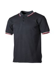Poloshirt schwarz mit Knopfleiste