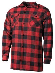 Holzfällerhemd rot schwarz kariert