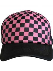 Trucker Cap Schachbrettmuster pink
