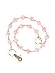 Geldbeutel Kette mit Würfeln Pink