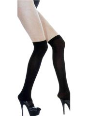 Overknees schwarz Black