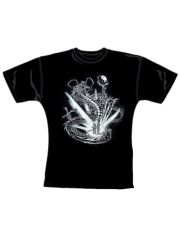 Girl T-Shirt Drache skull