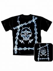 T-Shirt Totenkopf mit Stacheldraht